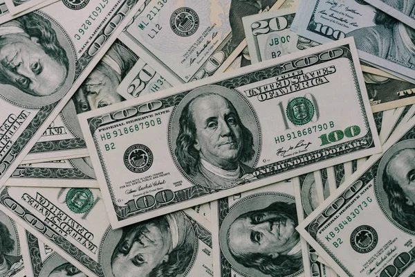 Δολάρια Closeup έννοια. Αμερικανικά δολάρια μετρητά χρήματα. Ένα α — Φωτογραφία Αρχείου