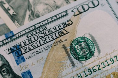 Dolar kavramı. Amerikan Doları nakit para. Bir Hundre