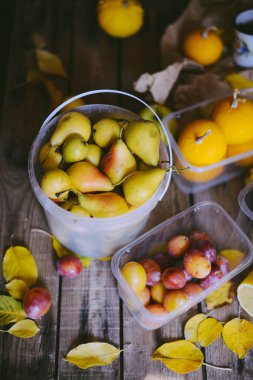 Sonbahar meyve arka plan. Sonbahar Şükran mevsimlik meyve. NAT