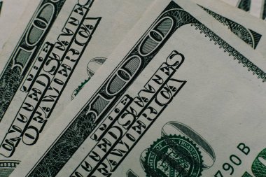 Dolar kavramı. Amerikan Doları nakit para. Bir Hundre