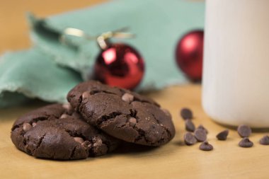 Noel Baba için kurabiye ve süt. 