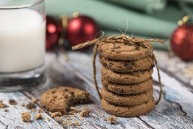 Noel Baba için kurabiye ve süt. 