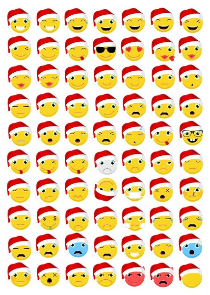 Noel Emoticons / Emoji vektör Set