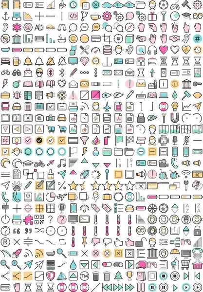 486 Web Application Icons Stock Illustration