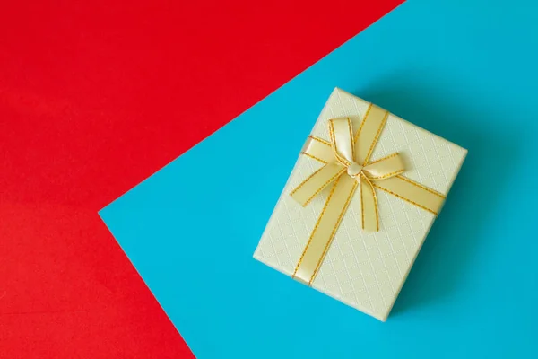 Caja Regalo Con Cinta Fondo — Foto de Stock