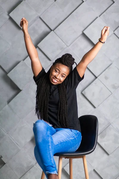 Portrait Une Fille Afro Américaine — Photo