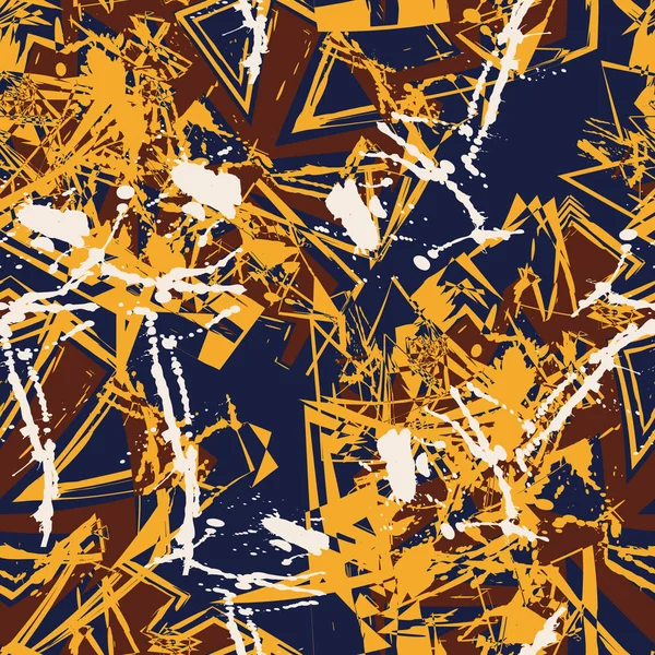 Kızlar ve erkekler için soyut seamless modeli. Grunge kentsel duvar kağıdı geometrik çizgi, üçgenler, mürekkep, şekil noktalar öğelerini ile dokulu. Spor giyim için arka plan.