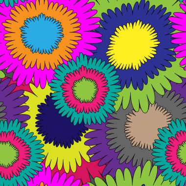 Sorunsuz imkanı Floral bahar çiçekleri ile renkli