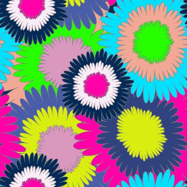 Sorunsuz imkanı Floral bahar çiçekleri ile renkli