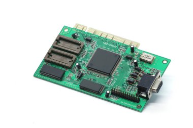 bilgisayar çipi beyaz bir arka plan üzerinde izole