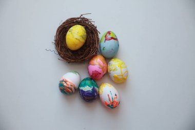 Parlak rustik yumurta dekor