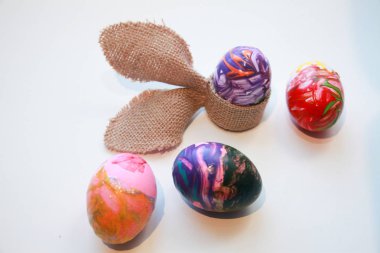 Yumurta ve tavşan kulakları Paskalya sanat