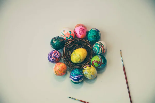 Huevos de Pascua en círculo —  Fotos de Stock