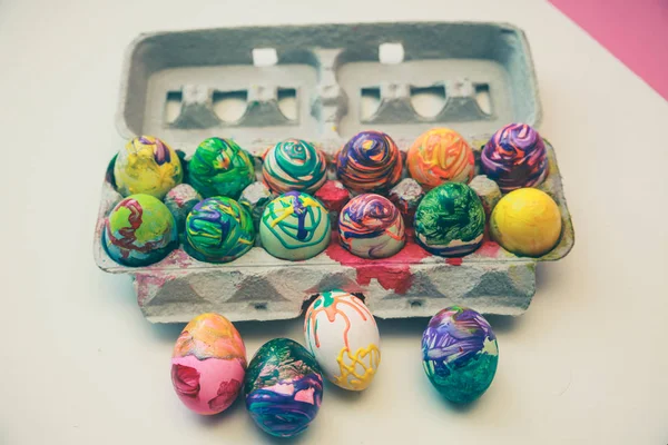 复活节彩蛋的包装盒 — 图库照片