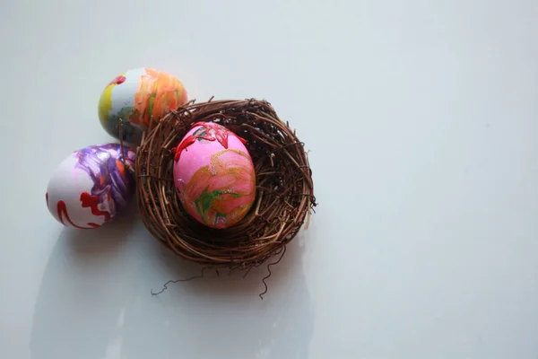 Традиційні яйця для святкування Великодня — стокове фото