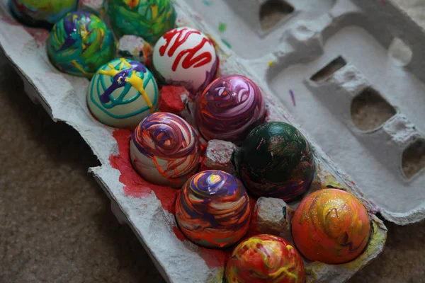 各种各样的复活节彩蛋 — 图库照片