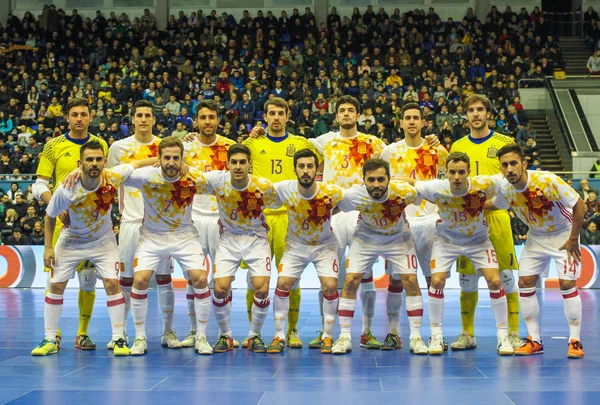 Equipa Espanha futsal — Fotografia de Stock
