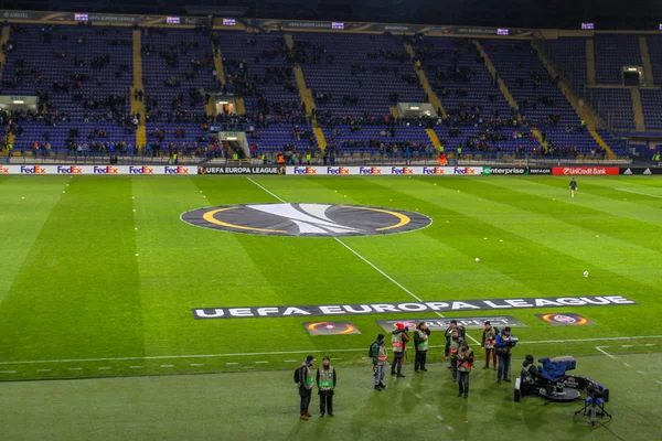 Europa League logo on the stadium — Stock Photo, Image