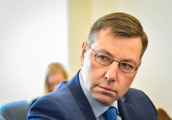 Poltava Ukraine Février 2020 Avocat Lituanien Politicien Libéral Gintaras Steponavicius — Photo