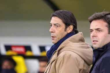 KHARKIV, UKRAINE  20 FEBRUARY, 2020: Portuguese retired professional footballer Rui Costa during 201920 UEFA Europa League Shakhtar Donetsk  Benfica in Metalist Stadium