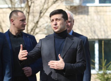 Novi Sanzhary, 5 Mart 2020 - Ukrayna Devlet Başkanı Volodymyr Zelensky