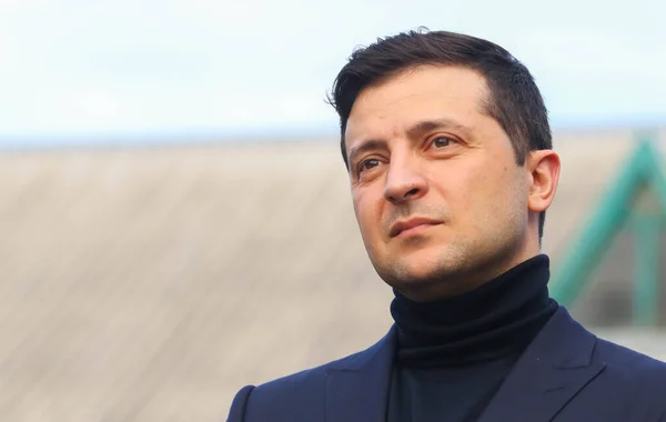 Novi Sanzhary March 2020 President Ukraine Volodymyr Zelensky Visiting City — Stock Photo, Image