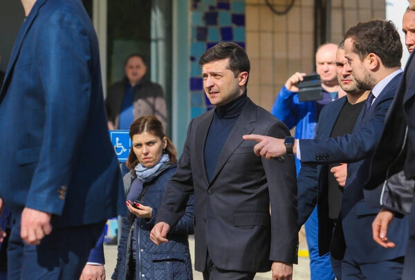 NOVI SANZHARY, 5 MARCH 2020 - President of Ukraine Volodymyr Zelensky during visiting the city