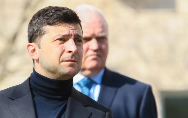 Novi Sanzhary March 2020 President Ukraine Volodymyr Zelensky Visiting City — 图库照片