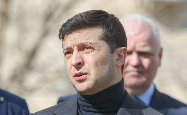 САНЖАРИЙ НОВИ, 5 МАРТА 2020 - Президент Украины Владимир Зеленский во время посещения города
