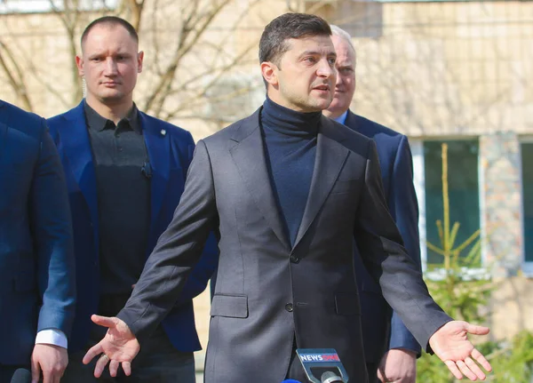 Novi Sanzhary Mart 2020 Ukrayna Devlet Başkanı Volodymyr Zelensky — Stok fotoğraf
