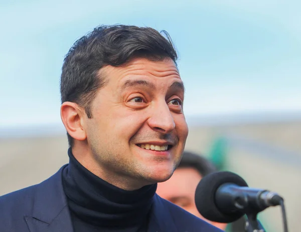 Novi Sanzhary Mart 2020 Ukrayna Devlet Başkanı Volodymyr Zelensky — Stok fotoğraf