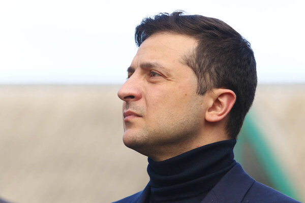 САНЖАРИЙ НОВИ, 5 МАРТА 2020 - Президент Украины Владимир Зеленский во время посещения города
