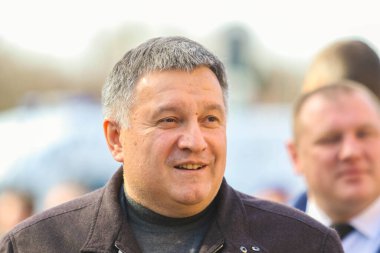 Novi Sanzhary, Ukrayna - 5 Mart 2020: Ukraynalı siyasetçi ve işadamı Arsen Avakov