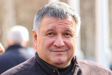 Novi Sanzhary, Ukrayna - 5 Mart 2020: Ukraynalı siyasetçi ve işadamı Arsen Avakov