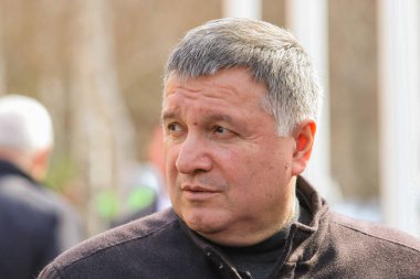 Novi Sanzhary, Ukrayna - 5 Mart 2020: Ukraynalı siyasetçi ve işadamı Arsen Avakov