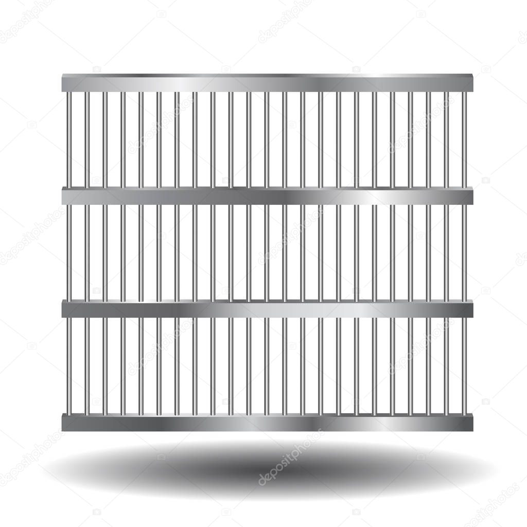 Prison bars of steel