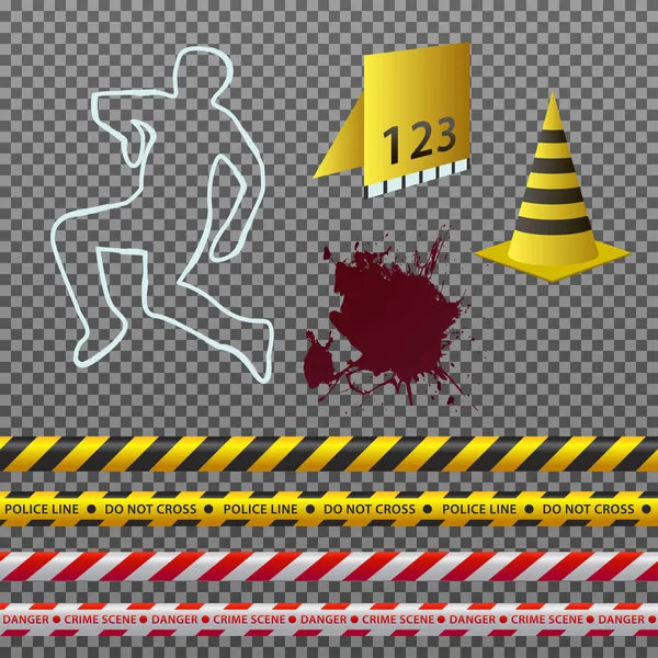 Crime scene illustration — Stock Vector