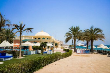 Dubai. 2016 yaz aylarında. Basra Körfezi, Jumeirah Kempinski The Palm hotel Oasis.