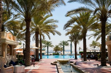 Dubai. 2016 yaz aylarında. Basra Körfezi, Jumeirah Kempinski The Palm hotel Oasis.