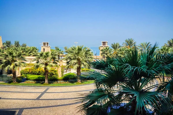 Dubai. En el verano de 2016. Oasis del Soitel El hotel Palm en el Golfo Pérsico, Jumeirah . — Foto de Stock