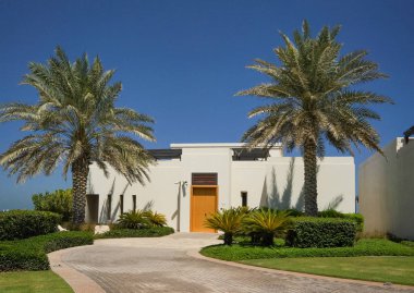 Dubai. 2016 yaz aylarında. Palmiye Park Hyatt Abu Dhabi otel, Basra Körfezi vaha.