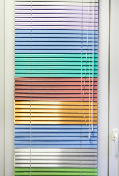 Jalousie Multicolor Ventana — Foto de Stock