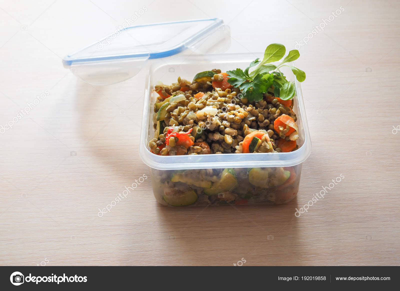 Empty Plastic Food Storage Containers Concept Long Term Empty Plastic Food Storage Containers Concept Long Term Products Stock Photo