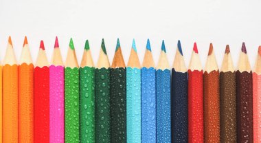 Renkli kalemler. Soyut arka plan renkli. Renkli kalemler el.