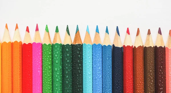 色鉛筆 抽象の背景色 手に鉛筆を着色 — ストック写真
