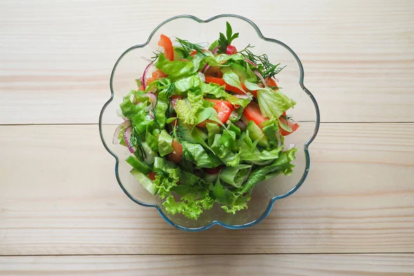 A light salad of vegetables. Summer salad.