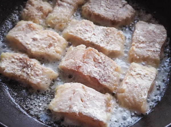 Raw Fish Fillets Ready Frying — Stock Photo, Image