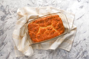 Lahana şeklinde pişirme için pasta. Ev yapımı kek. 