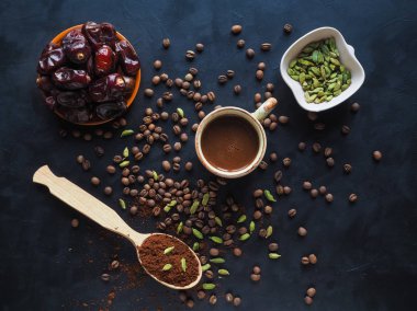 Siyah kahve kakule ve tarihleri. Geleneksel Arapça kahve.