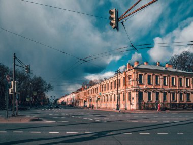 Şehir karantinada. St. Petersburg 'un tarihi merkezi. Saint Petersburg.